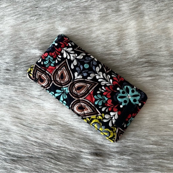 VERA BRADLEY Sierra Soft Sided Snap Hinge Close Sunglasses Glasses Case Brown - Picture 1 of 9